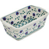 Polish Pottery Mini loaf pan Lucky Blue Clover