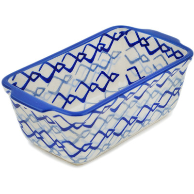 Polish Pottery Mini loaf pan Pulse UNIKAT