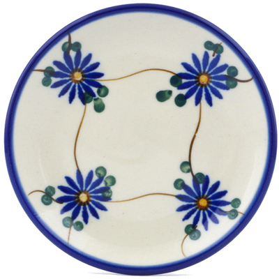 Polish Pottery Mini Plate, Coaster plate Aster Trellis