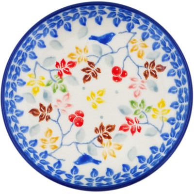 Polish Pottery Mini Plate, Coaster plate Autumn&#039;s Arrival