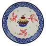 Polish Pottery Mini Plate, Coaster plate Birthday Cupcakes