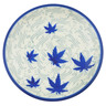 Polish Pottery Mini Plate, Coaster plate Blue Maple River