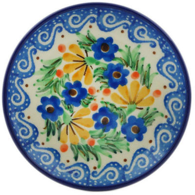 Polish Pottery Mini Plate, Coaster plate Breath Of Spring UNIKAT