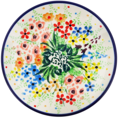 Polish Pottery Mini Plate, Coaster plate Colors Of The Wind UNIKAT