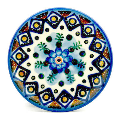 Polish Pottery Mini Plate, Coaster plate Cumbia UNIKAT