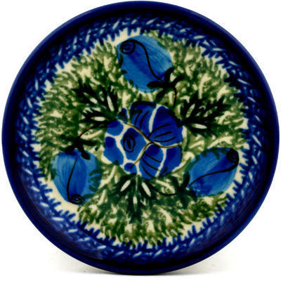 Polish Pottery Mini Plate, Coaster plate Daffodil Dreams UNIKAT