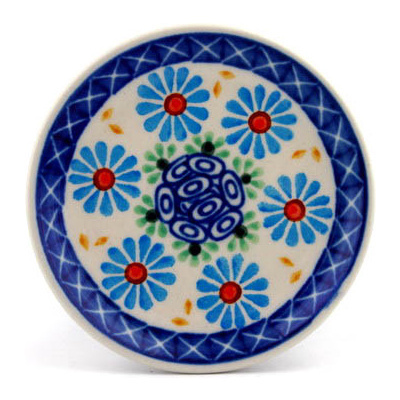 Polish Pottery Mini Plate, Coaster plate Daisy Bloom