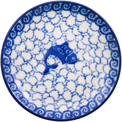 Polish Pottery Mini Plate, Coaster plate Dancing Fish