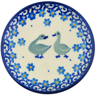 Polish Pottery Mini Plate, Coaster plate Friendly Fowl