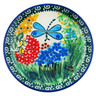 Polish Pottery Mini Plate, Coaster plate Garden Delight UNIKAT