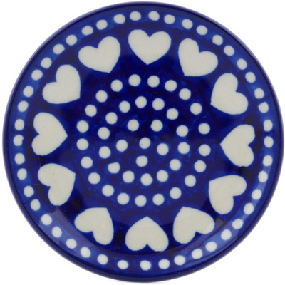 Polish Pottery Mini Plate, Coaster plate Heart To Heart