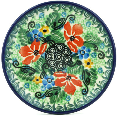 Polish Pottery Mini Plate, Coaster plate Marvellous Ornament UNIKAT