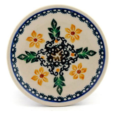 Polish Pottery Mini Plate, Coaster plate Morning Blossoms