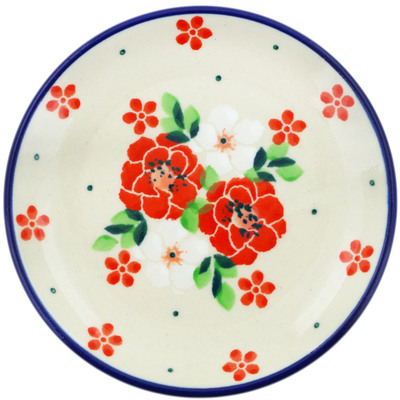 Polish Pottery Mini Plate, Coaster plate Rosy Cheeks