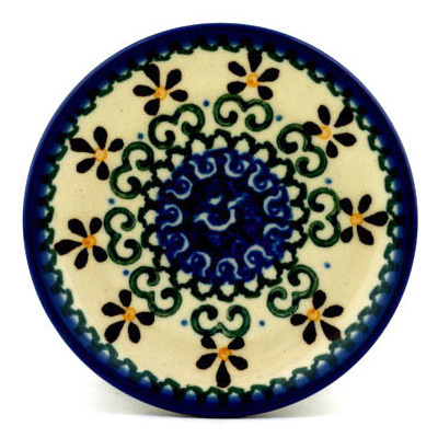 Polish Pottery Mini Plate, Coaster plate Royal Countryside UNIKAT