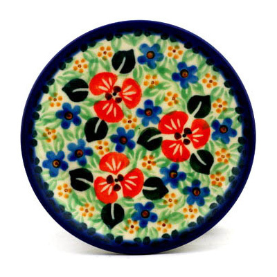 Polish Pottery Mini Plate, Coaster plate Simply Beautiful UNIKAT