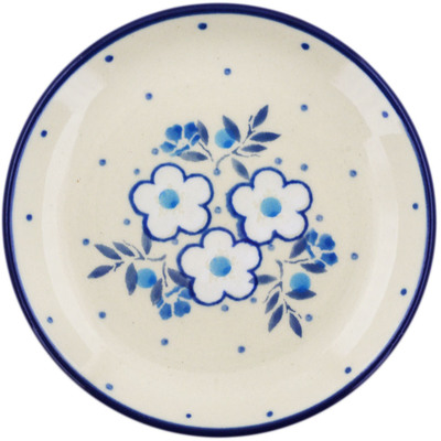Polish Pottery Mini Plate, Coaster plate Sky Full Of Flowers UNIKAT