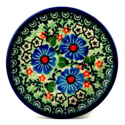 Polish Pottery Mini Plate, Coaster plate Star Meadow UNIKAT