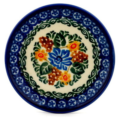 Polish Pottery Mini Plate, Coaster plate Star Power UNIKAT