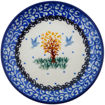 Polish Pottery Mini Plate, Coaster plate Tree Of Life