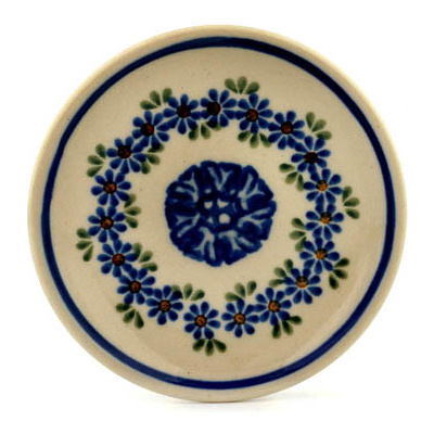 Polish Pottery Mini Plate, Coaster plate Wildflower Garland