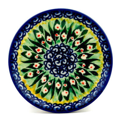 Polish Pottery Mini Plate, Coaster plate Windowbox UNIKAT