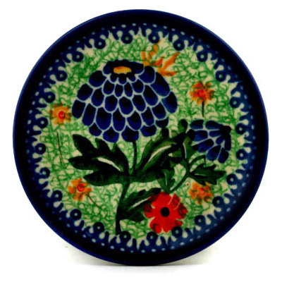 Polish Pottery Mini Plate, Coaster plate Windswept UNIKAT