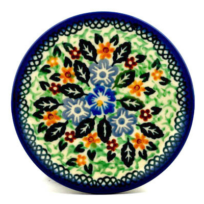 Polish Pottery Mini Plate, Coaster plate Winter Hues UNIKAT