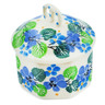 Polish Pottery Mini Pretzel Jar 3&quot; Waterfall Blooms