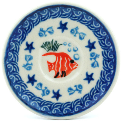 Polish Pottery Mini Saucer 3&quot; Angel Fish
