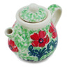 Polish Pottery Mini Tea Pot 2&quot; Maraschino