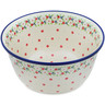 Polish Pottery Mixing Bowl 12-inch (8 quarts) Festive Mistletoe UNIKAT