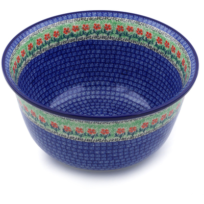 Polish Pottery Mixing Bowl 12-inch (8 quarts) Maraschino