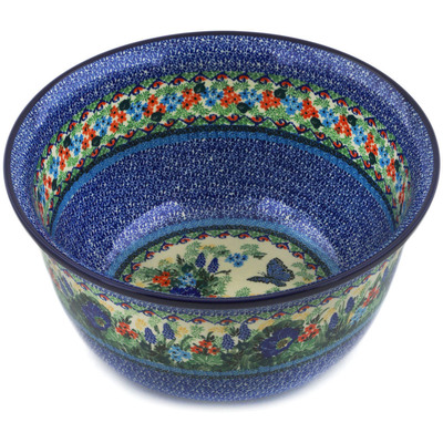 Polish Pottery Mixing Bowl 12-inch (8 quarts) Summer Landscape UNIKAT