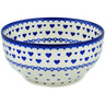 Polish Pottery Mixing bowl, serving bowl Blue Valentine Hearts