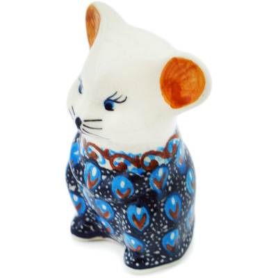 Polish Pottery Mouse Figurine 3&quot; Cottonfield UNIKAT