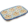 Polish Pottery Muffin Pan 11&quot; Little Flowers