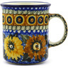 Polish Pottery Mug 10 oz Autumn Chrysanthemums UNIKAT