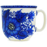 Polish Pottery Mug 10 oz Blue Poppy Dream
