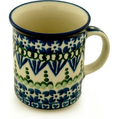 Polish Pottery Mug 10 oz Deep Blue Sun