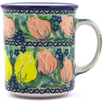 Polish Pottery Mug 10 oz Easter Rose UNIKAT