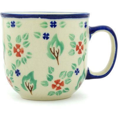 Polish Pottery Mug 10 oz Falling Leaves