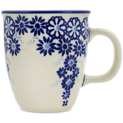 Polish Pottery Mug 10 oz Flower Vines UNIKAT