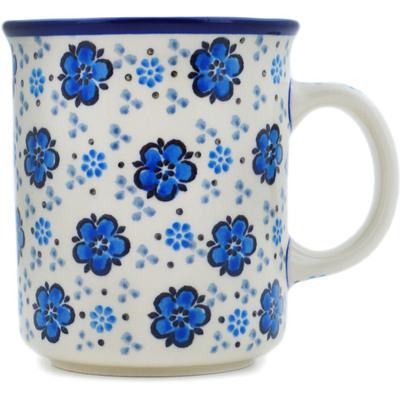 Polish Pottery Mug 10 oz Flowing Blues