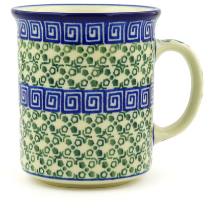 Polish Pottery Mug 10 oz Greek Garden