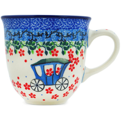 Polish Pottery Mug 10 oz Magical Carriage