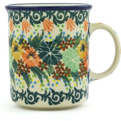 Polish Pottery Mug 10 oz Marvellous Trope UNIKAT