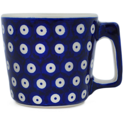 Polish Pottery Mug 10 oz Peacock Eyes