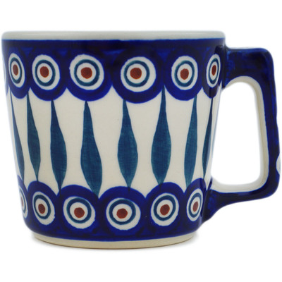 Polish Pottery Mug 10 oz Peacock