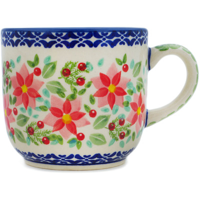 Polish Pottery Mug 10 oz Precious Pentas UNIKAT